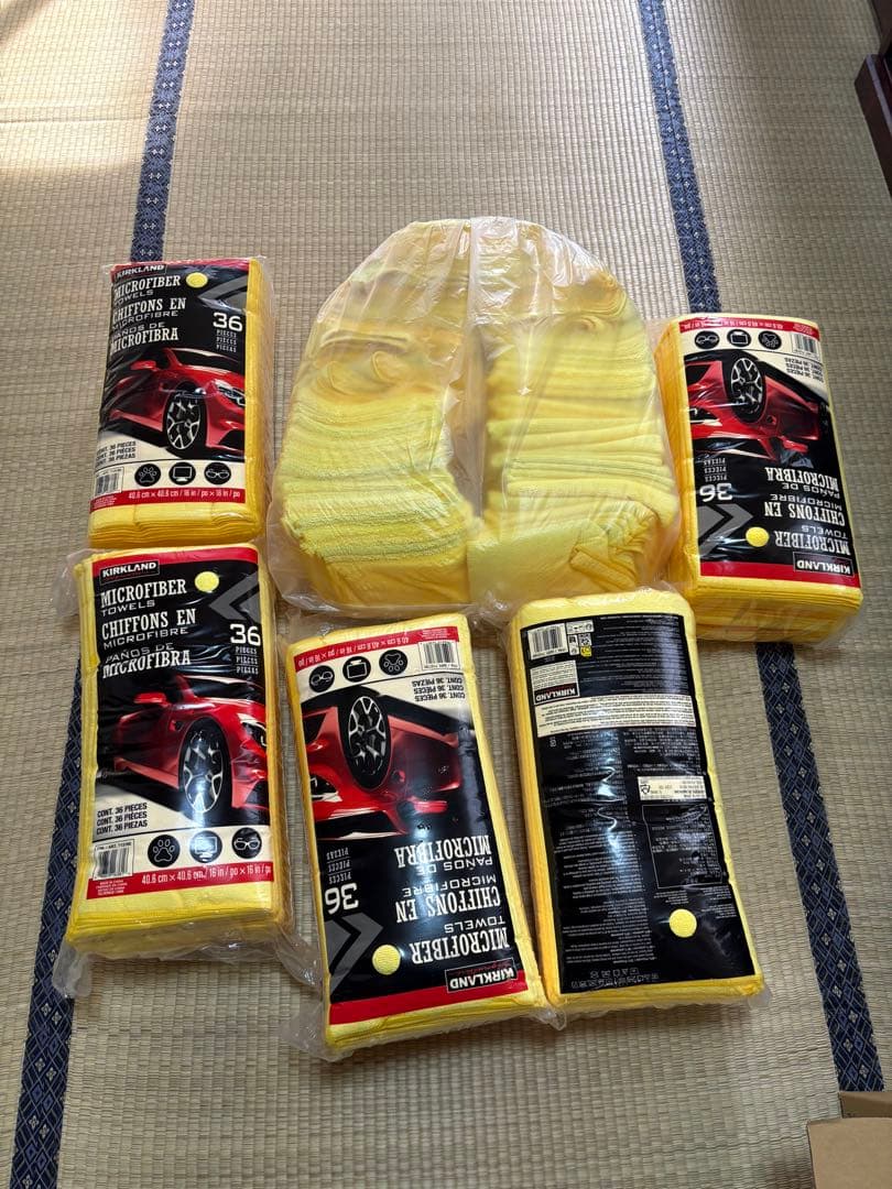 武*士様 マイクロファイバークロス 36枚入り新品5個　中古100枚ほど