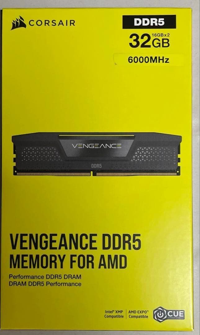 新品未開封 CORSAIR DDR5-6000MHz デスクトップPC用メモリ