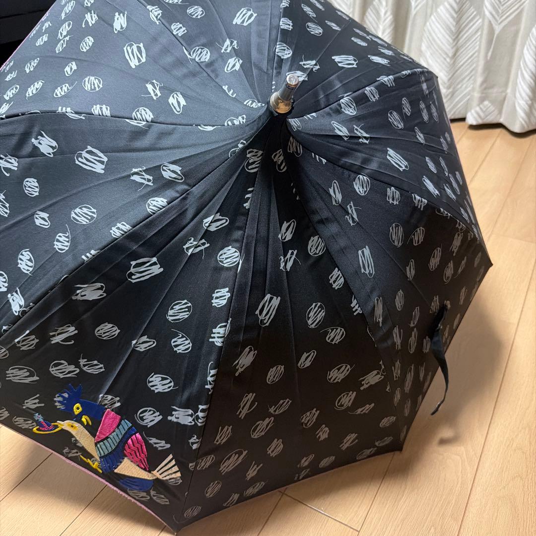 ヴィヴィアンウエストウッド　晴雨兼用傘　雨傘　日傘　鳥柄　パゴタ　黒