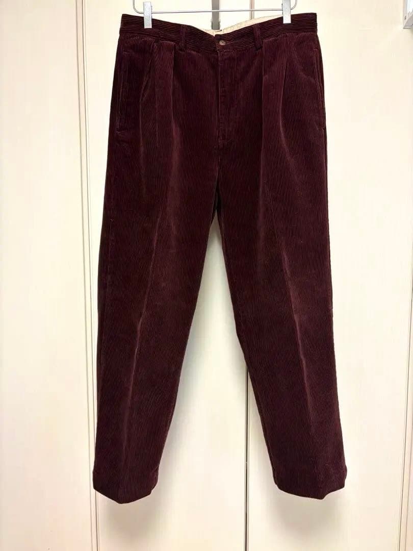 希少カラー 90s ポロ ラルフローレン ANDREW 太畝コーデュロイ パンツ