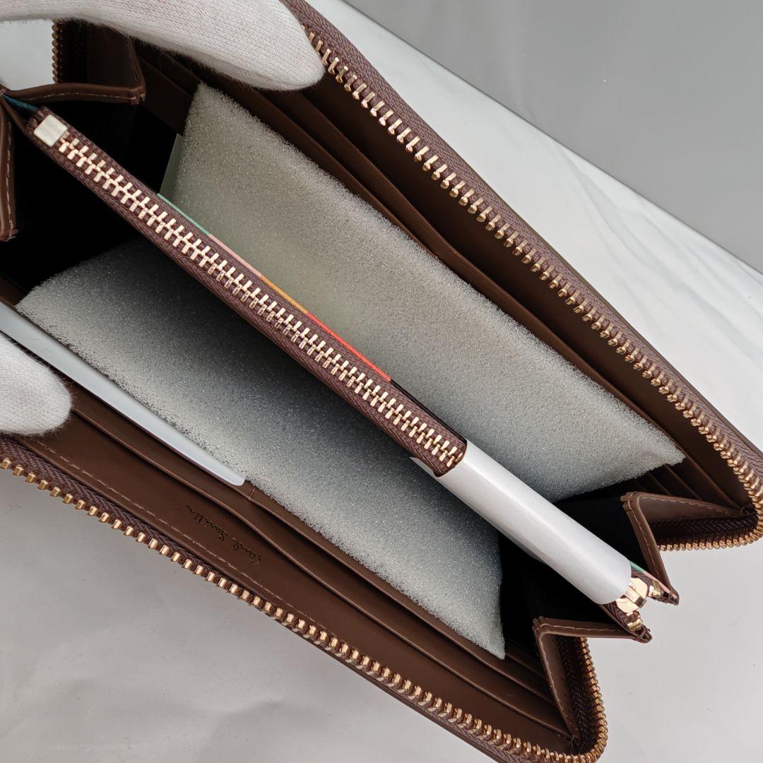未使用品　Paul Smith サプルレザー ラウンド ウォレット 長財布
