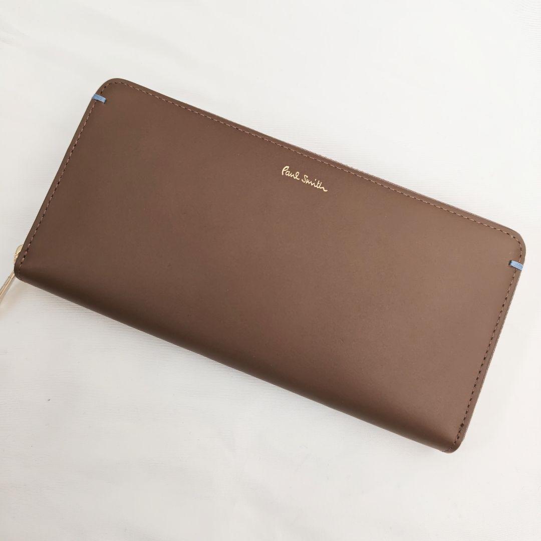 未使用品　Paul Smith サプルレザー ラウンド ウォレット 長財布