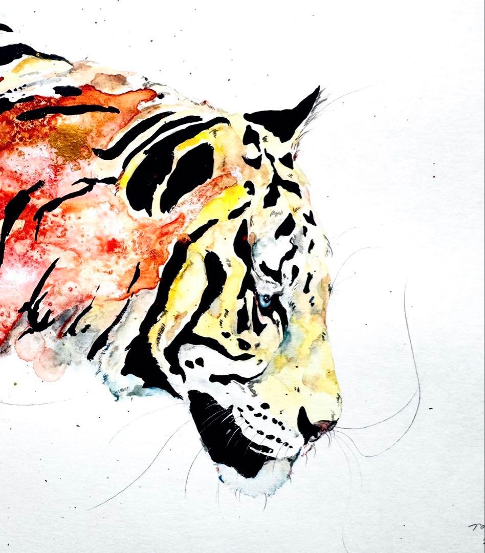 虎 トラ 原画 額装済み #02