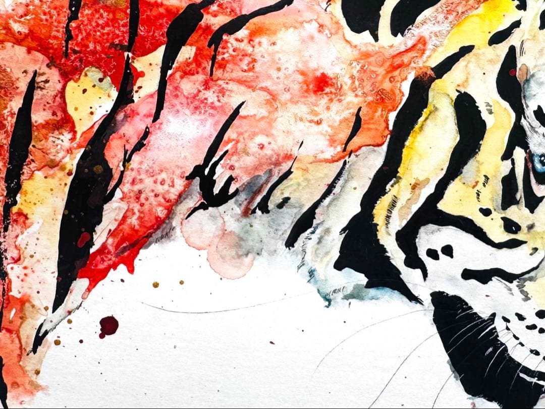 虎 トラ 原画 額装済み #02