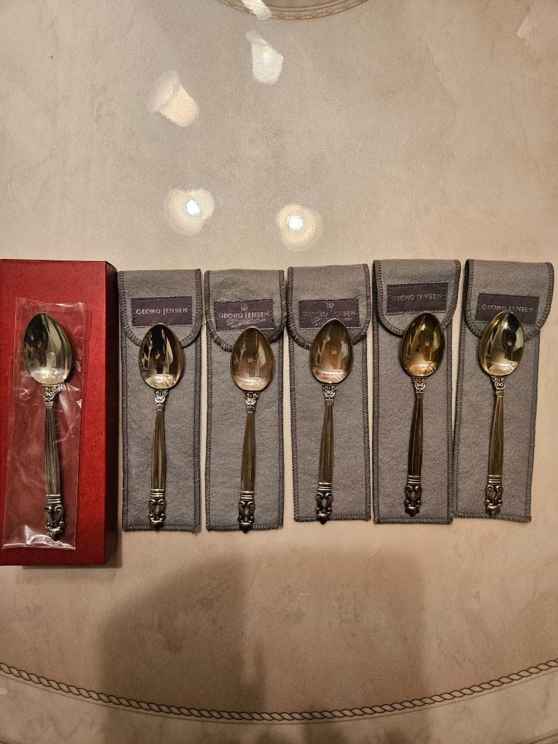  ジョージジェンセン ACORNティースプーン 6本セット