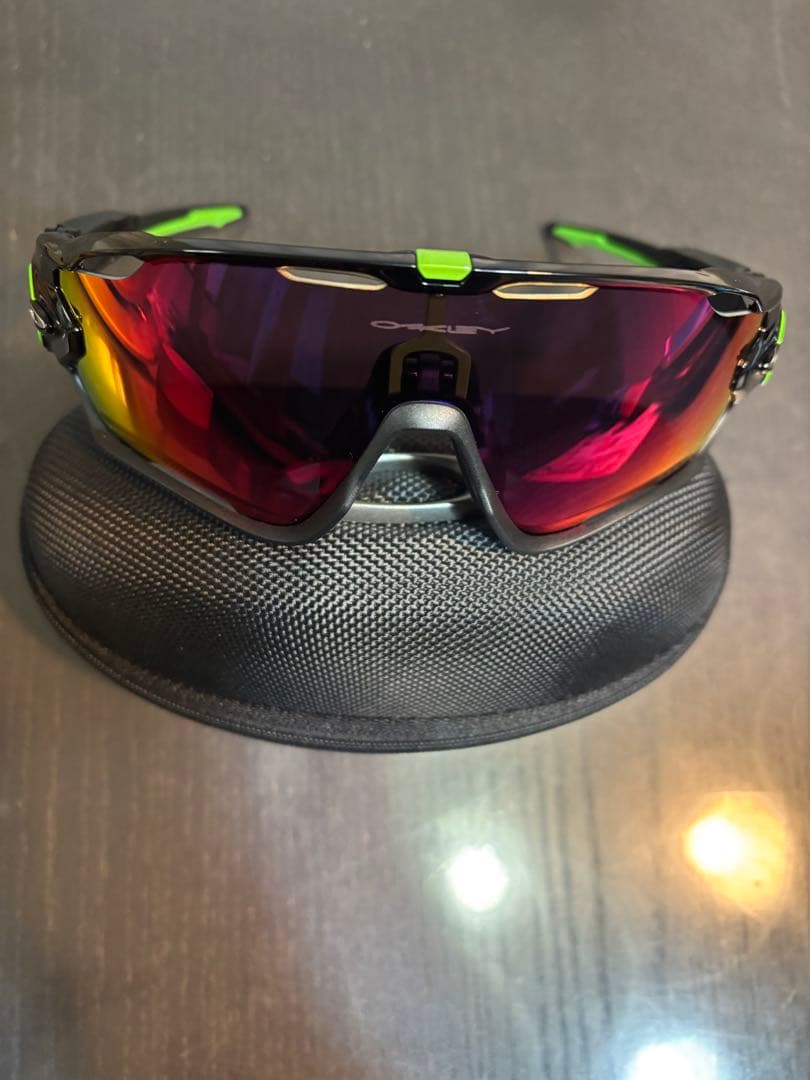 Oakley スポーツサングラス ブラック/グリーン
