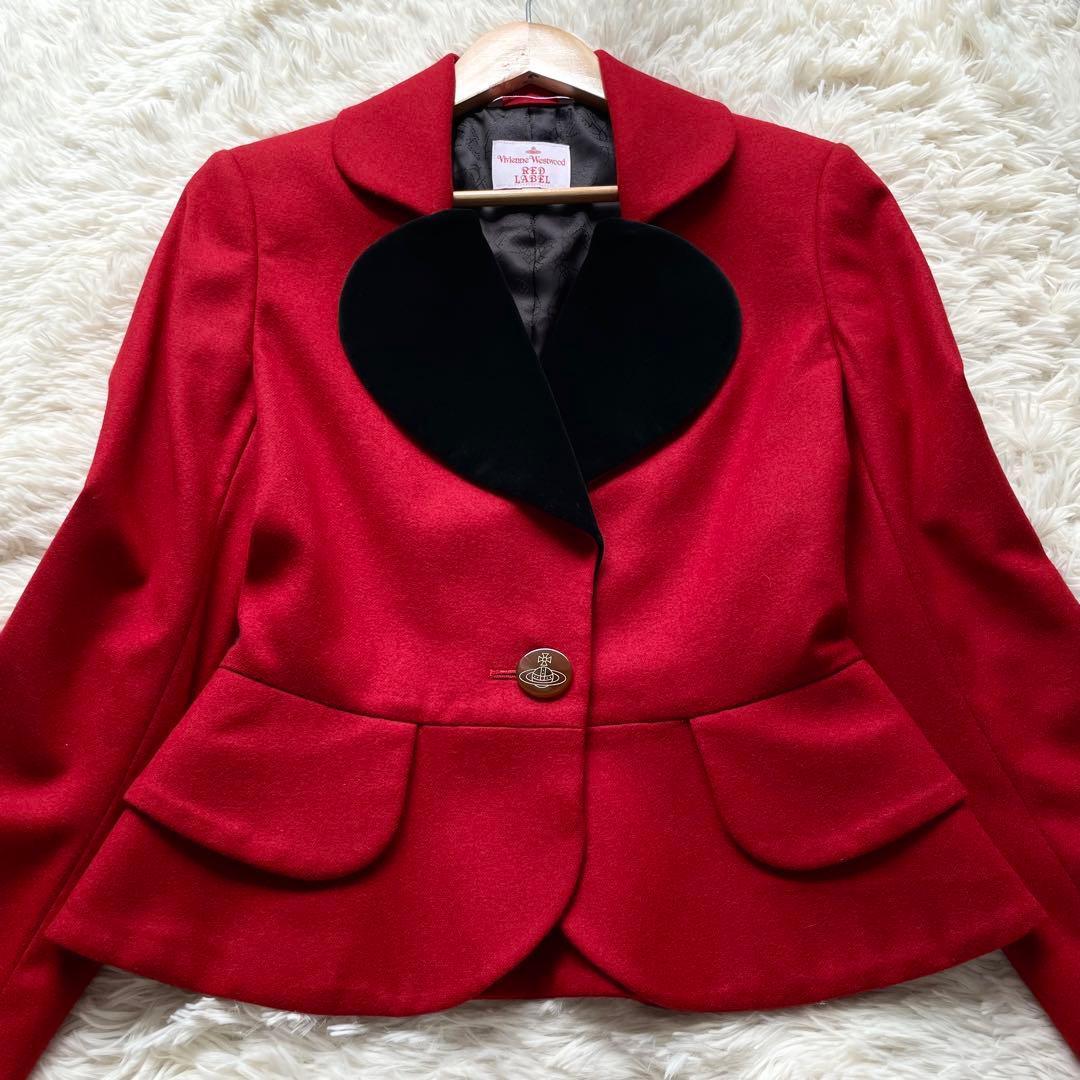 未使用保管品✨ヴィヴィアンウエストウッド　別珍　ラブジャケット　赤　S