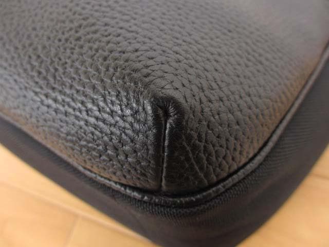 美品 ADMJ キャンバス×レザー クロスボディバッグ ショルダーバッグ