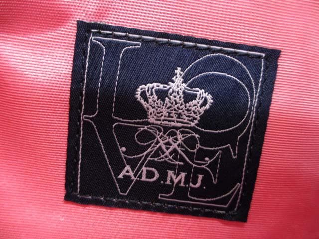 美品 ADMJ キャンバス×レザー クロスボディバッグ ショルダーバッグ