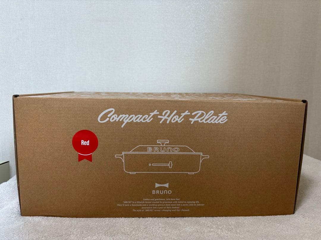 【未使用品】BRUNOコンパクト ホットプレート　BOE021-RD(レッド)