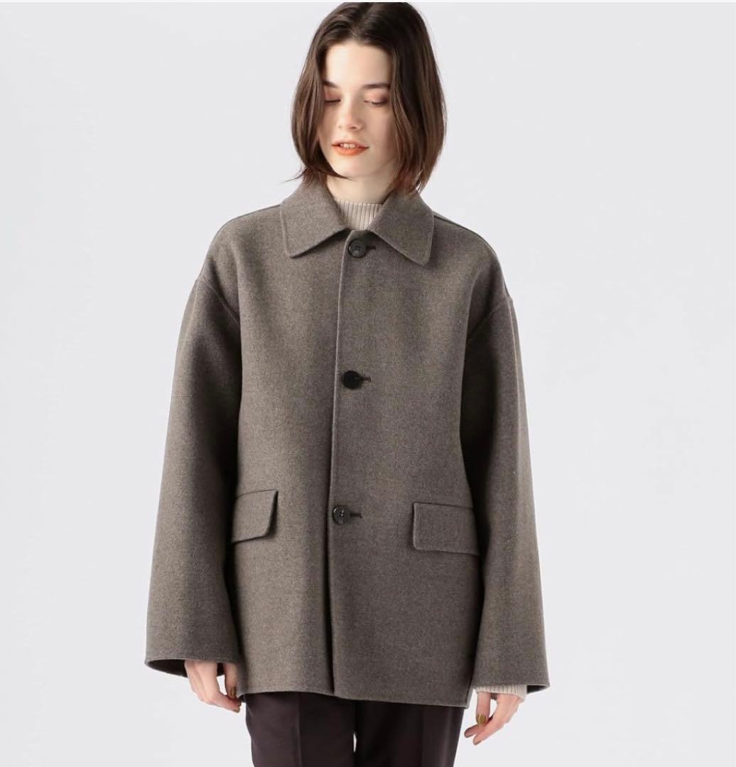 GALERIE VIE ウールカシミヤメルトン バルカラー　ショートコート