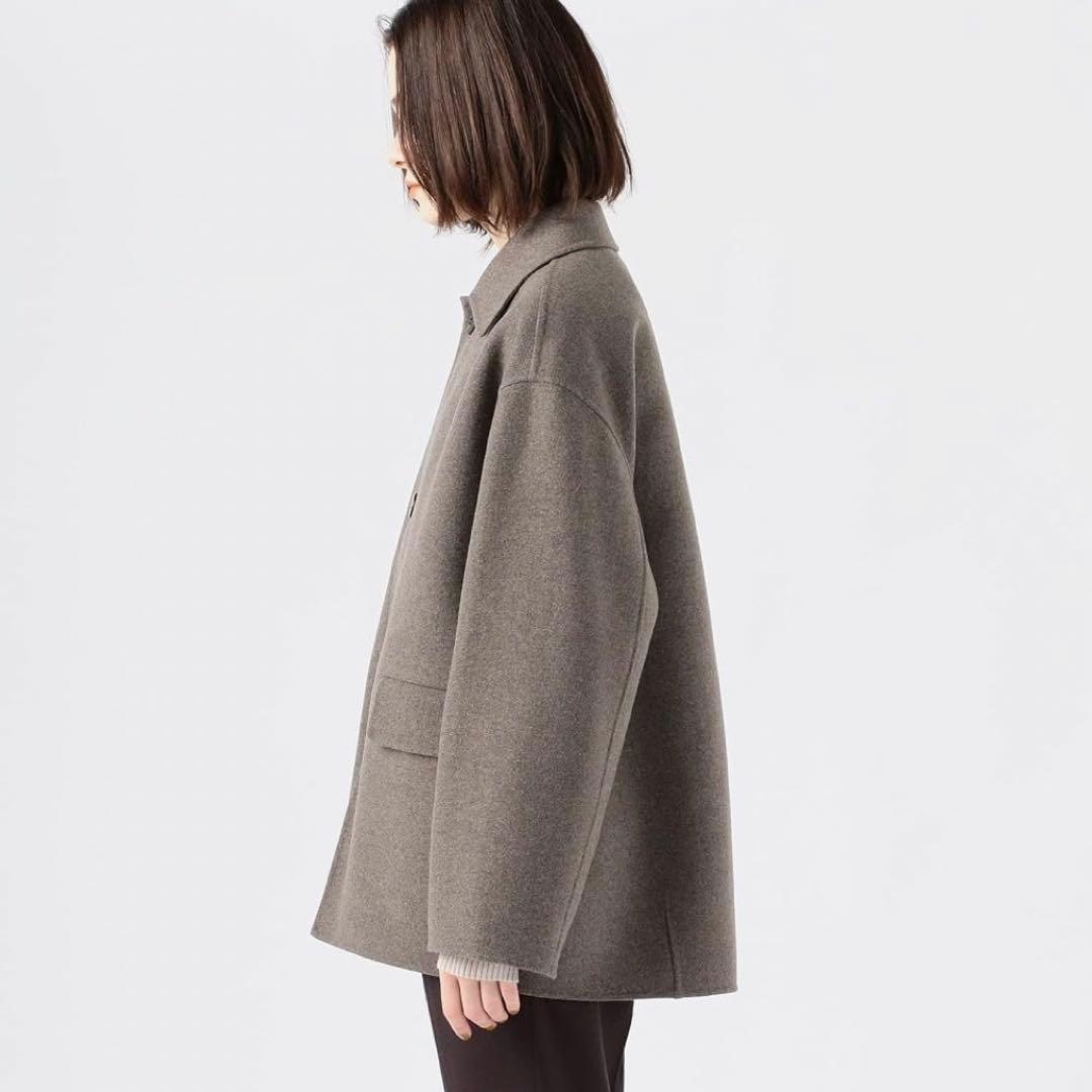 GALERIE VIE ウールカシミヤメルトン バルカラー　ショートコート