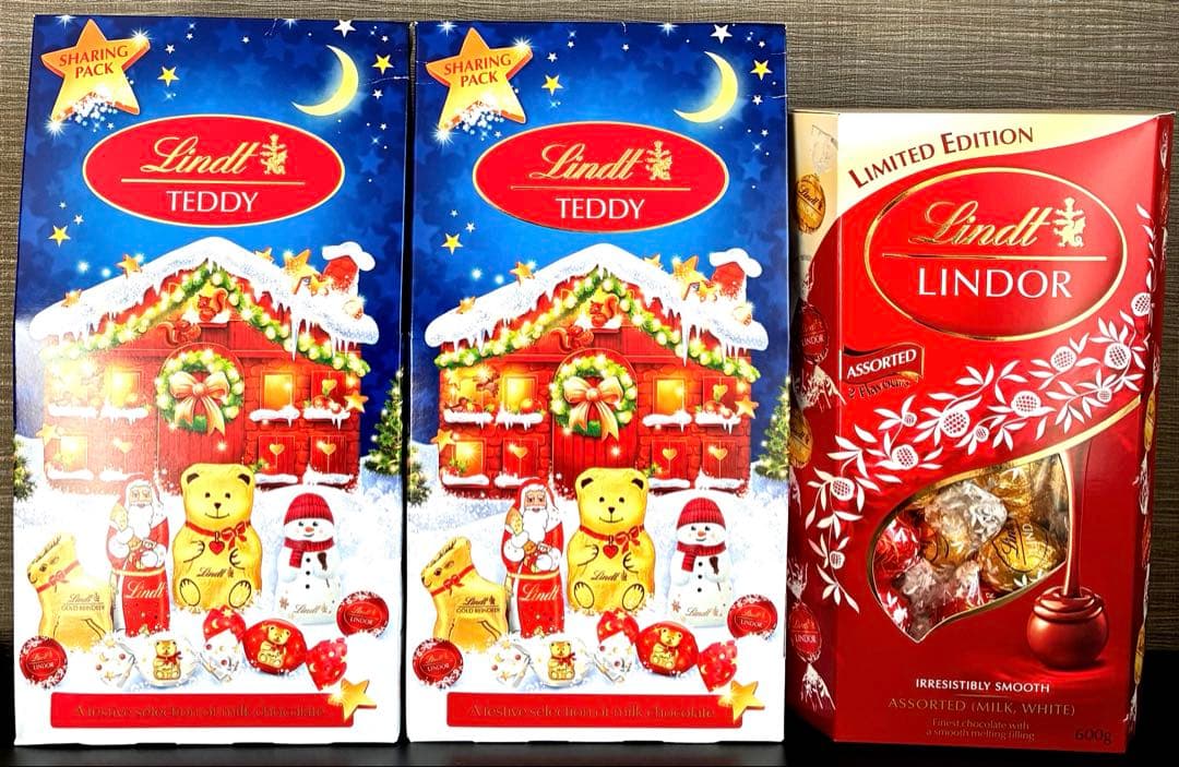 【未開封新品】リンツ レッドアソート ホリデーパック 3箱セット Lindt