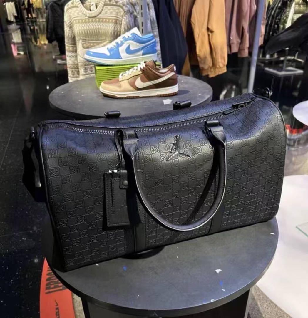 Jordan モノグラムボストンバッグ　レザーブラック　未使用