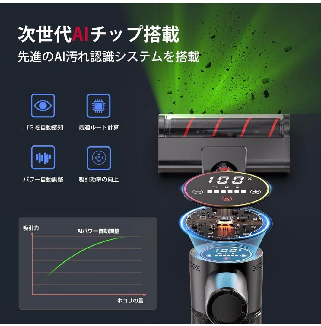 掃除機 コードレス【2026先行販売！業界初独立モーター自走式！AI吸引】
