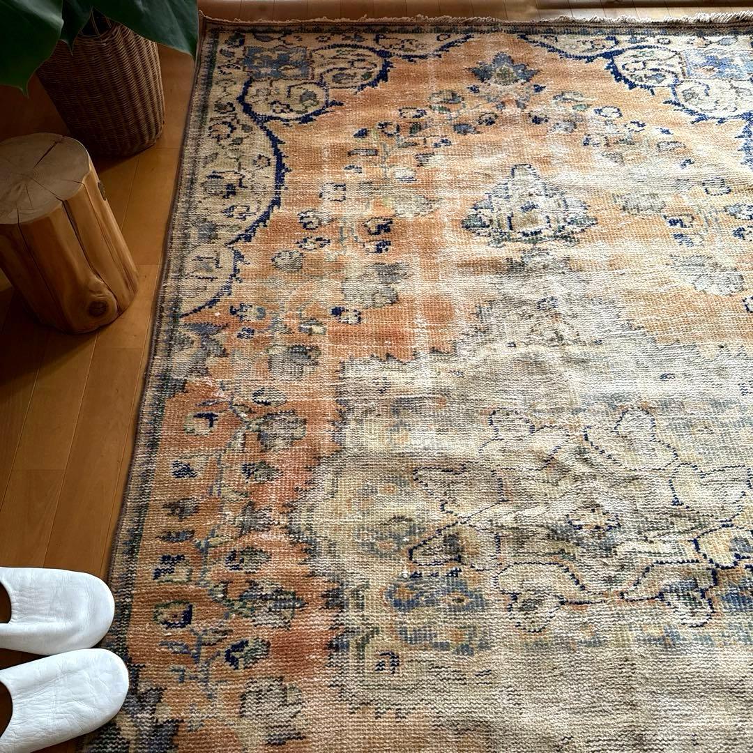 gigi（プロフ必読）　132×235擦れシャビートルコヴィンテージラグ