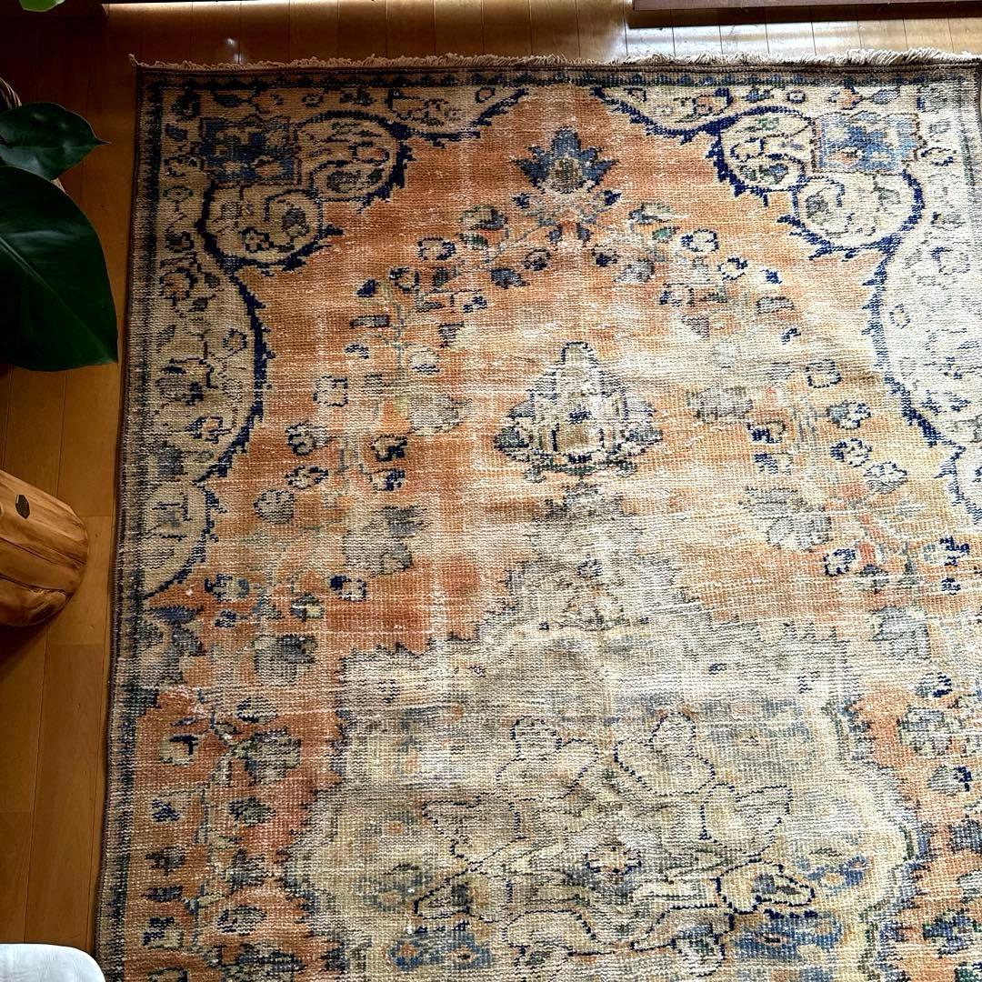 gigi（プロフ必読）　132×235擦れシャビートルコヴィンテージラグ