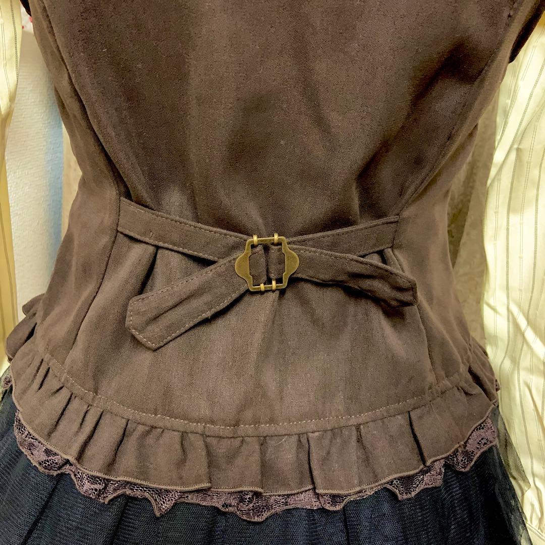 axes femme W編み上げベスト　焦茶　クラロリ　Y2K 森ガール　新品