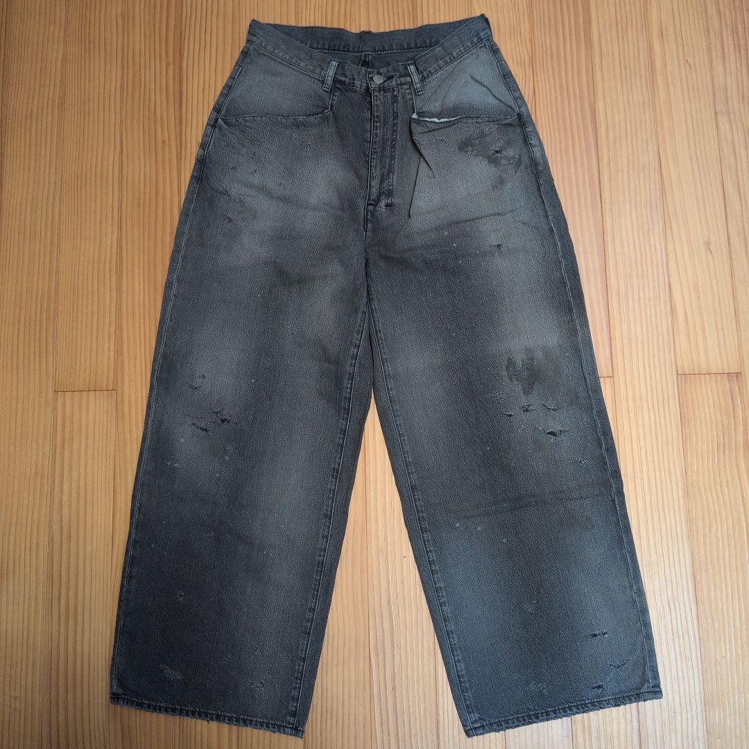 パンツ DENIM WIDE SLACKS