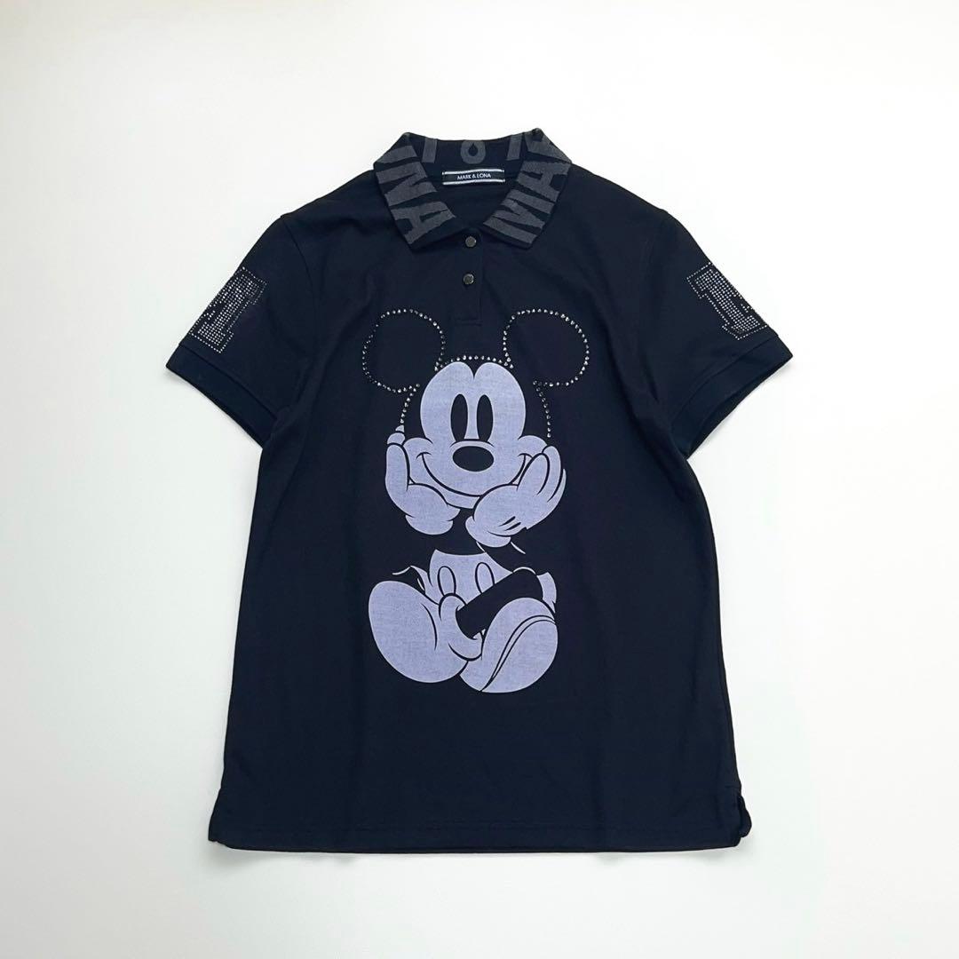 MARK & LONA ミッキーポロシャツ ブラック