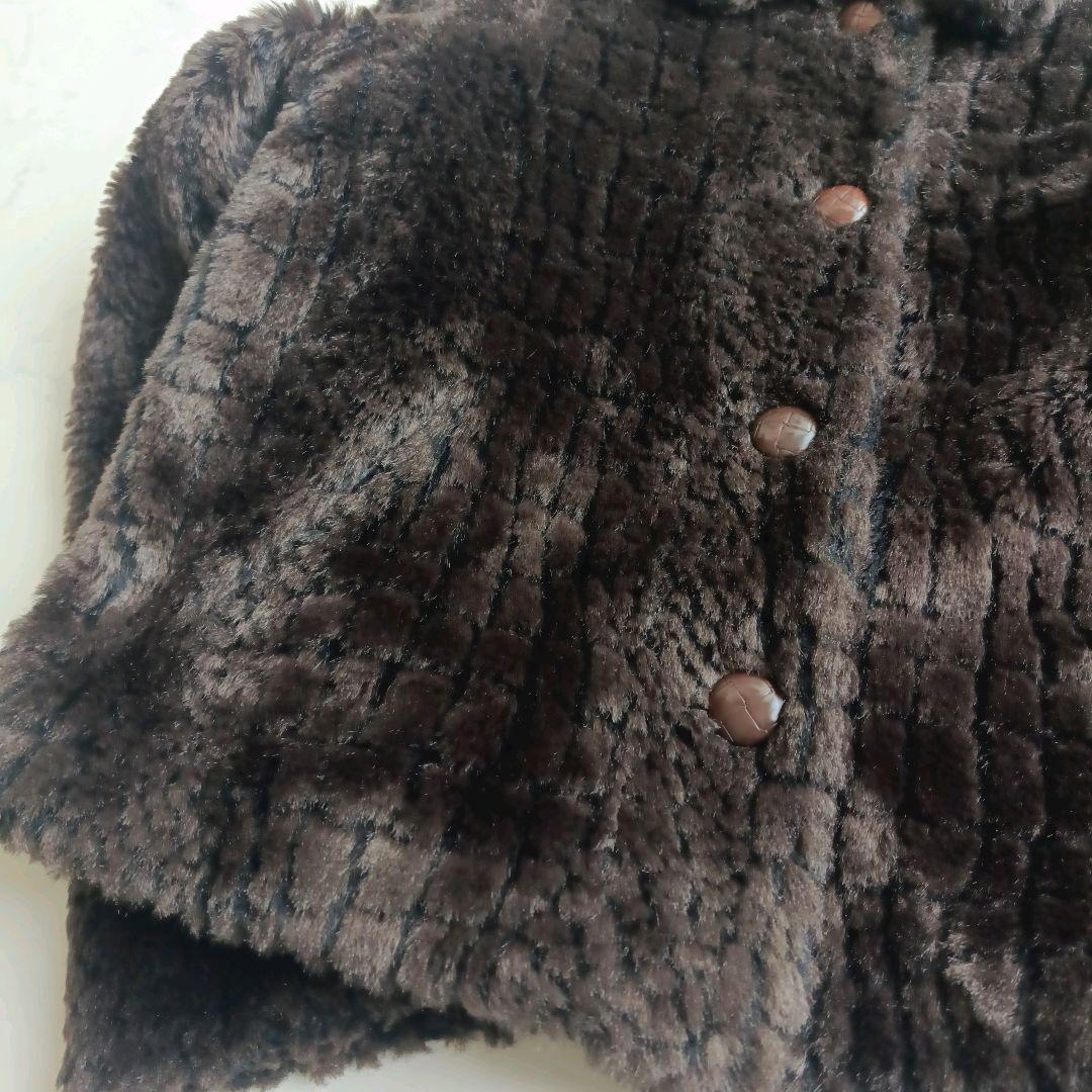 Max Mara リバーシブルショートジャケット テディベア M　クロコ柄 総柄