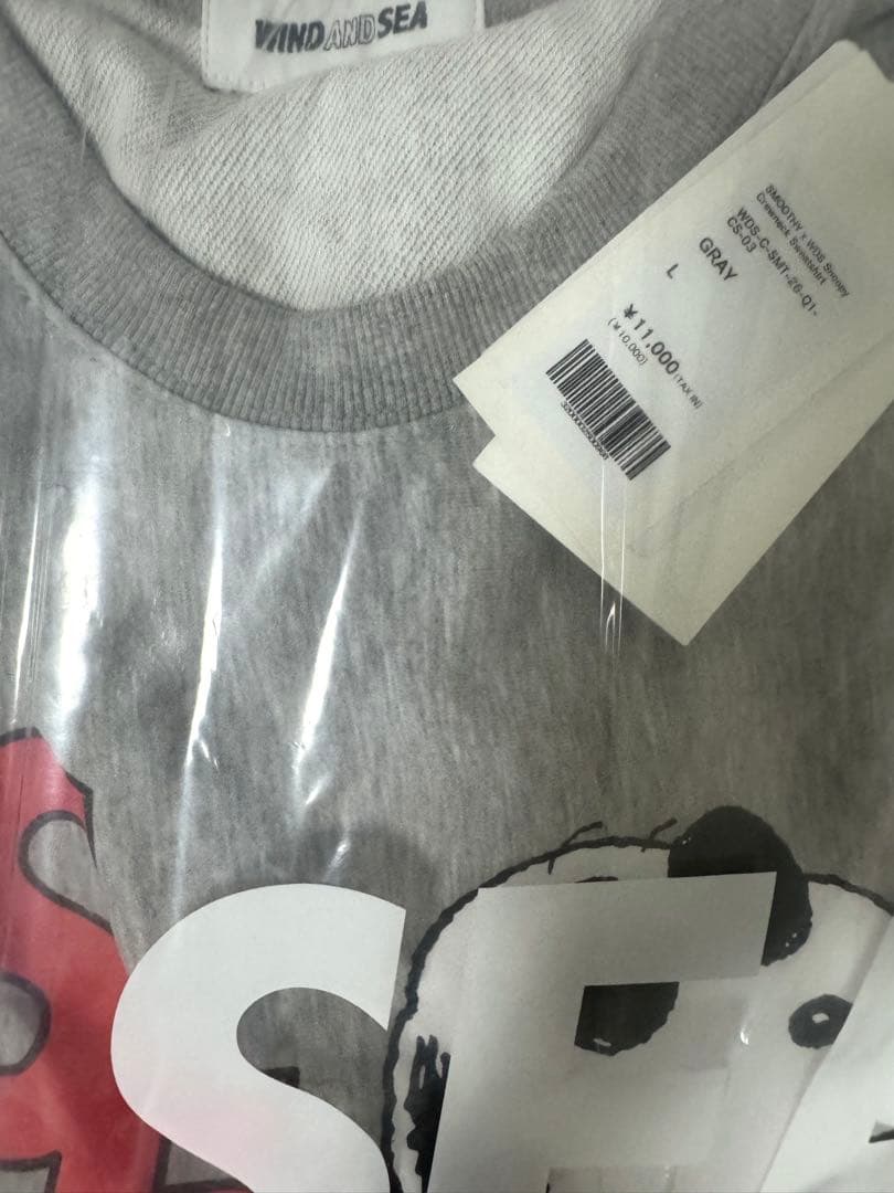 SMOOTHY x WDS Snoopy Crewneck Sweat グレー