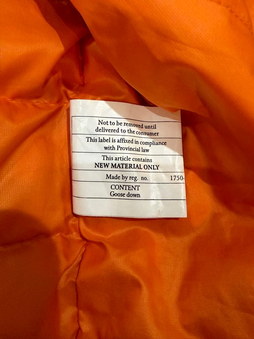 【廃盤色】patagonia ダウンセーター　オレンジ　ドローコード付