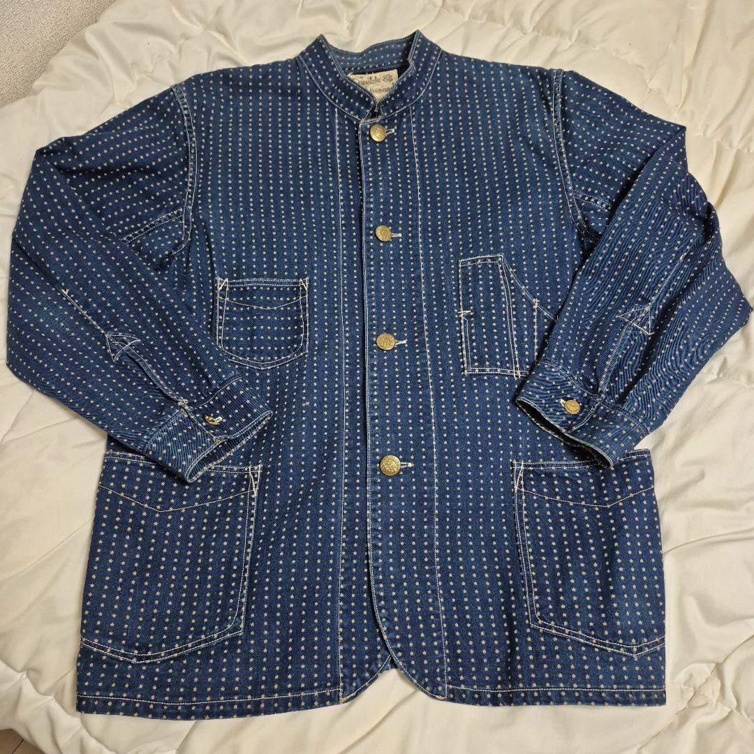 パ*ン様 稀少旧マッコイダブルダイヤモンドスターウォバッシュワークコート36