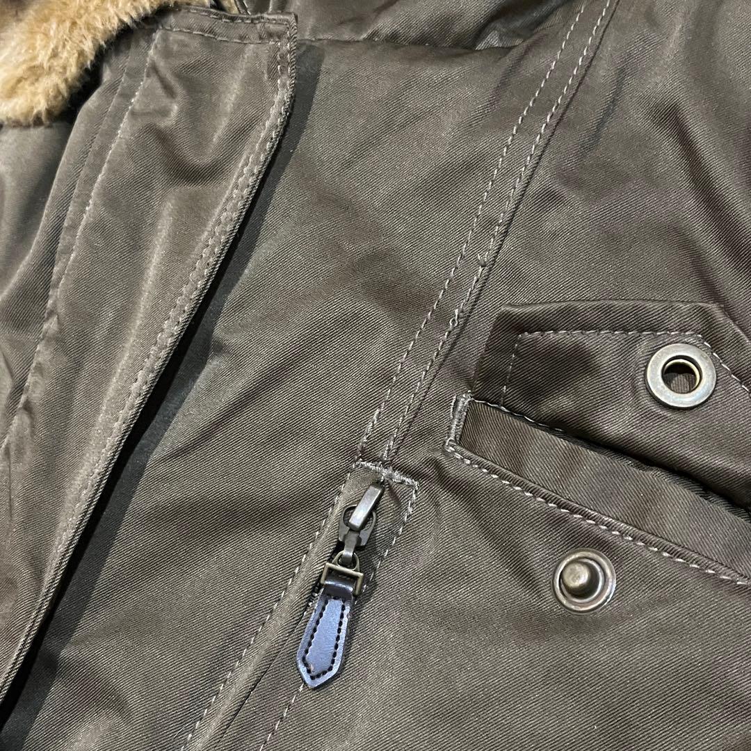 【がりっと】リアルファー ボア 極暖 モッズコート AVIREX