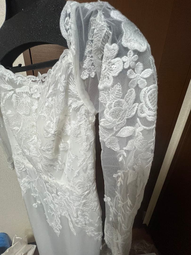 emi 　ロングスリーブ レース ソフトマーメイドドレス