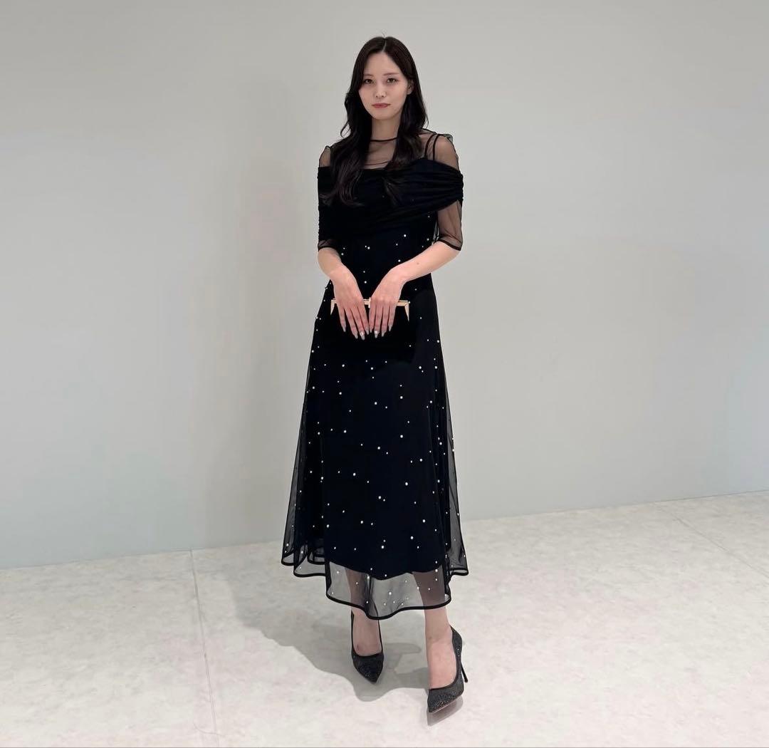 公式サイトSは完売！2WAYチュールトップスパールAラインドレス結婚式 LEJA