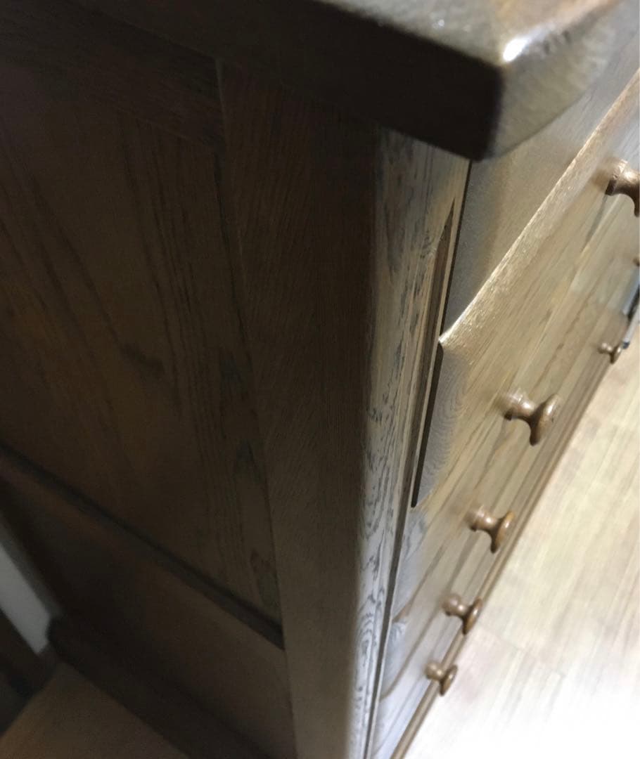 ダークブラウン 8段木製チェスト