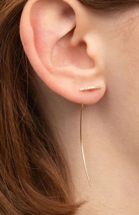 ✨美品✨HirotakaTRAPEZE ダイヤモンド0.03 アローピアス