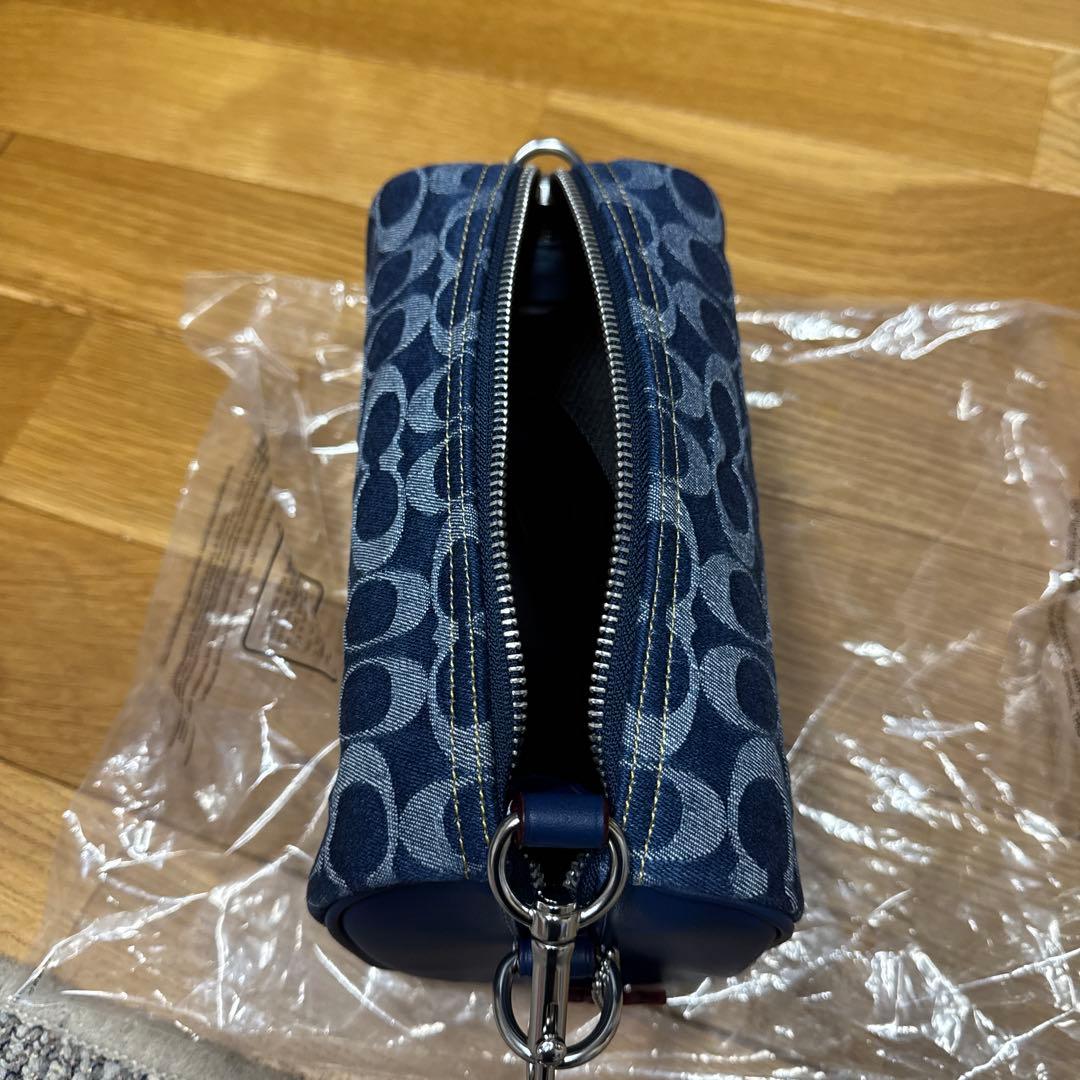 【COACH】 新品未使用 メンズ ショルダーバッグ ネイビー デニム