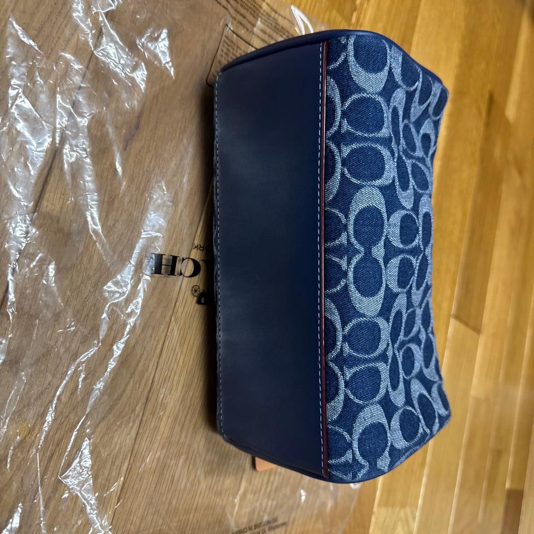 【COACH】 新品未使用 メンズ ショルダーバッグ ネイビー デニム