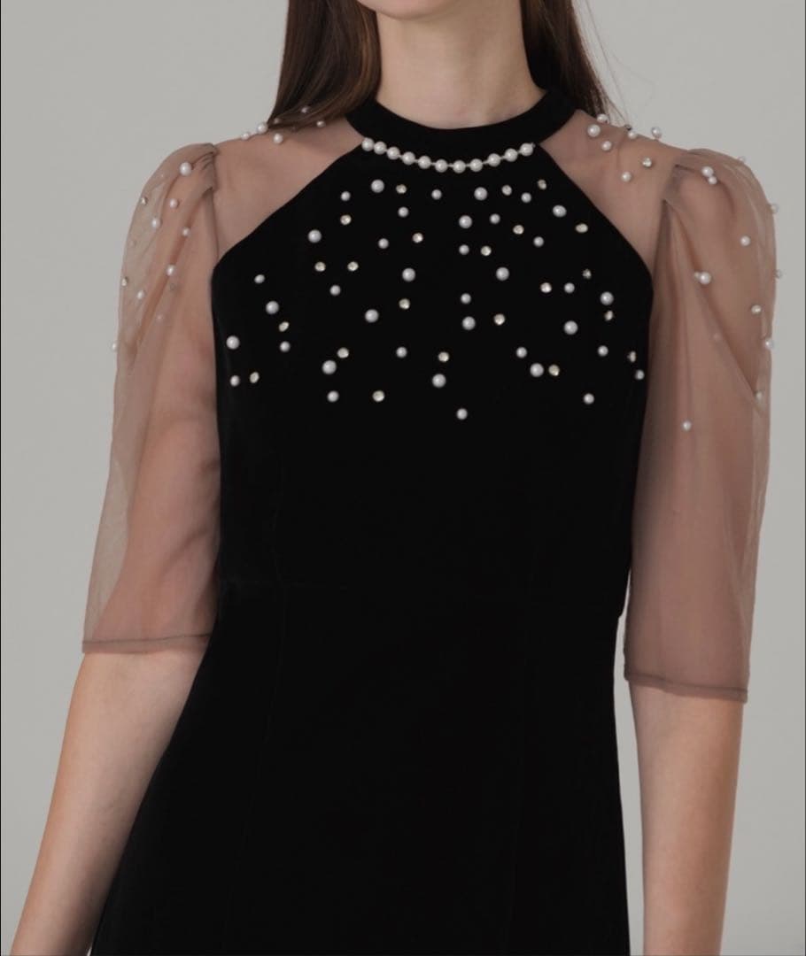 leja オケージョンドレス　パール付き