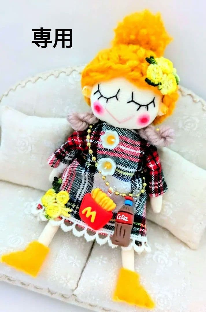 Akubi様ハンドメイド ドールチャーム バッグチャーム お人形