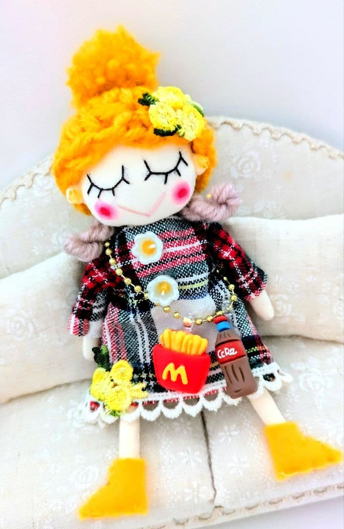 Akubi様ハンドメイド ドールチャーム バッグチャーム お人形