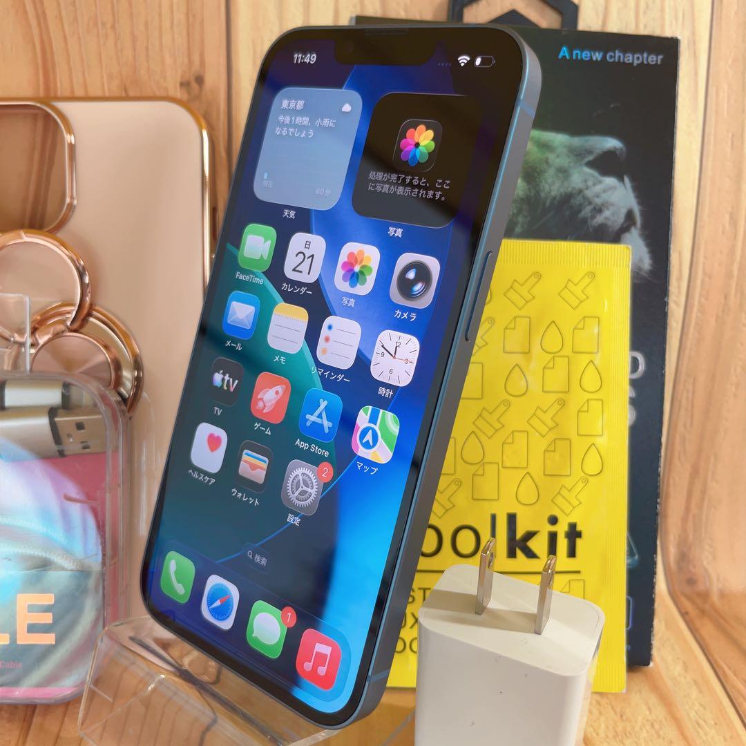 SIMフリー 本体 iPhone 14 128 GB ブルー　006 電池良好