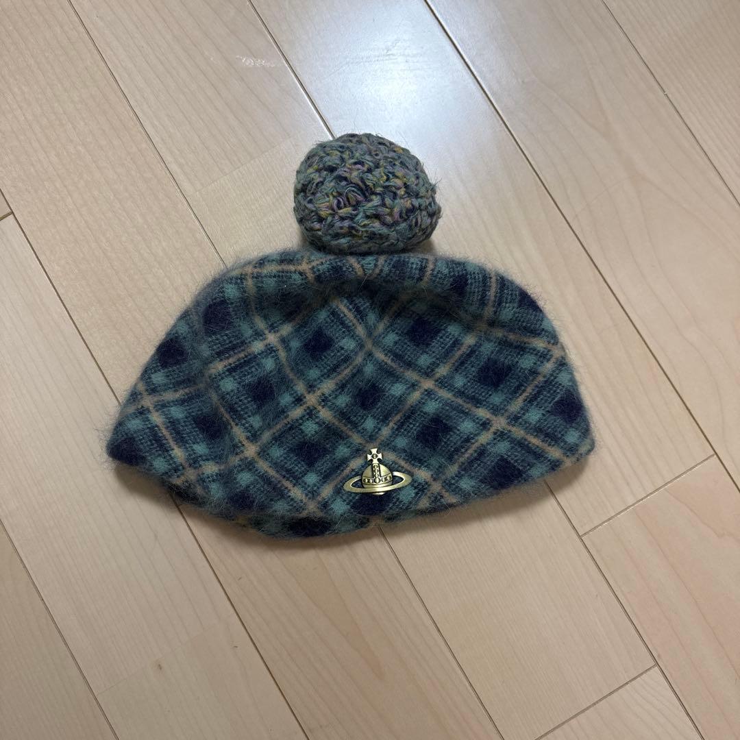 Vivienne Westwood チェック柄 ベレー帽 S/M