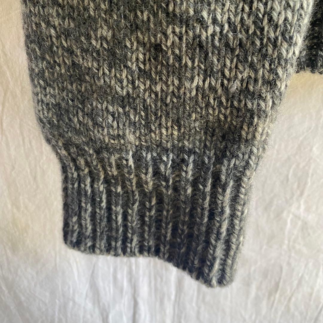 BARENA カシミア　メランジ　タートルネックニット　グレー　XL