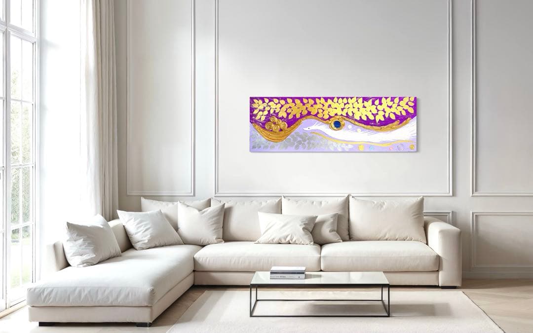 開運絵画　過去世からのメッセージ　白龍様　運気上昇　仕事運　健康運　財運　金箔