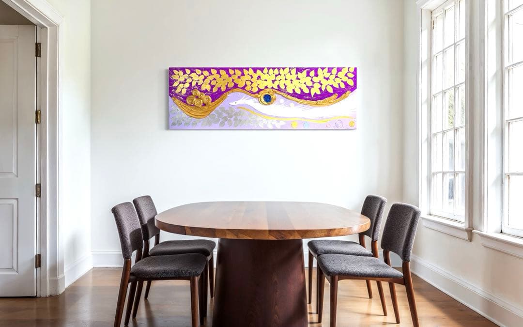 開運絵画　過去世からのメッセージ　白龍様　運気上昇　仕事運　健康運　財運　金箔