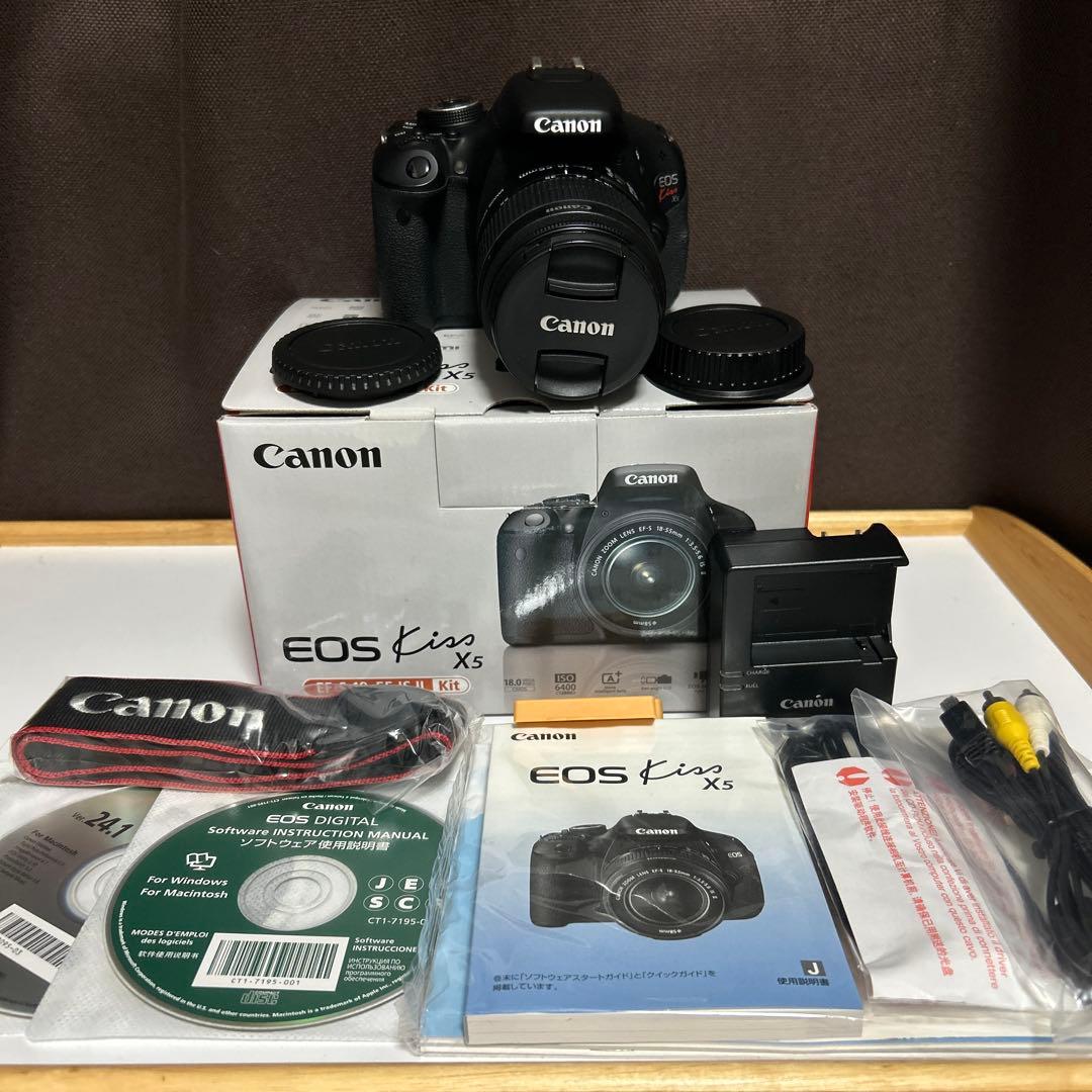 canon EOSkissx5 EF-S 18-55 IS Ⅱ kit 一眼レフ