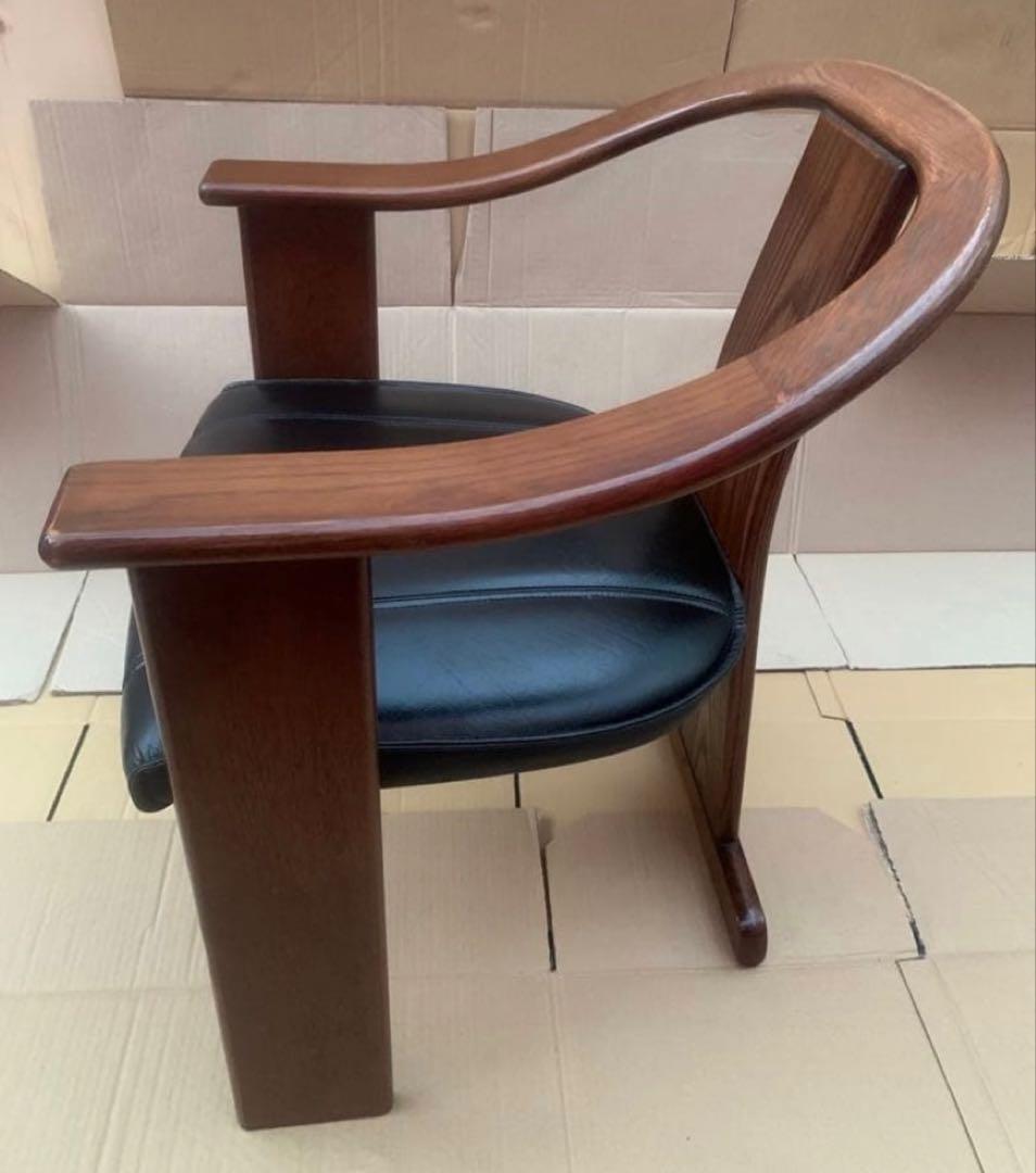 ②NAGANO 本革 ダイニングチェア アームチェア