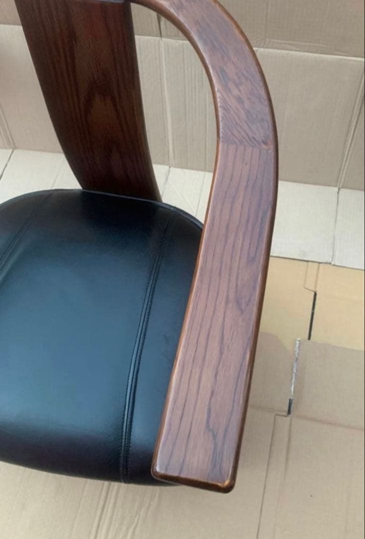 ②NAGANO 本革 ダイニングチェア アームチェア