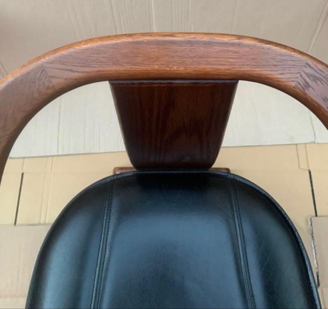 ②NAGANO 本革 ダイニングチェア アームチェア