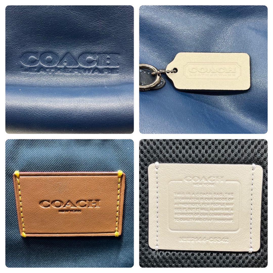 極美品✨COACH リーグ フラップ バックパック リュックサック ネイビー