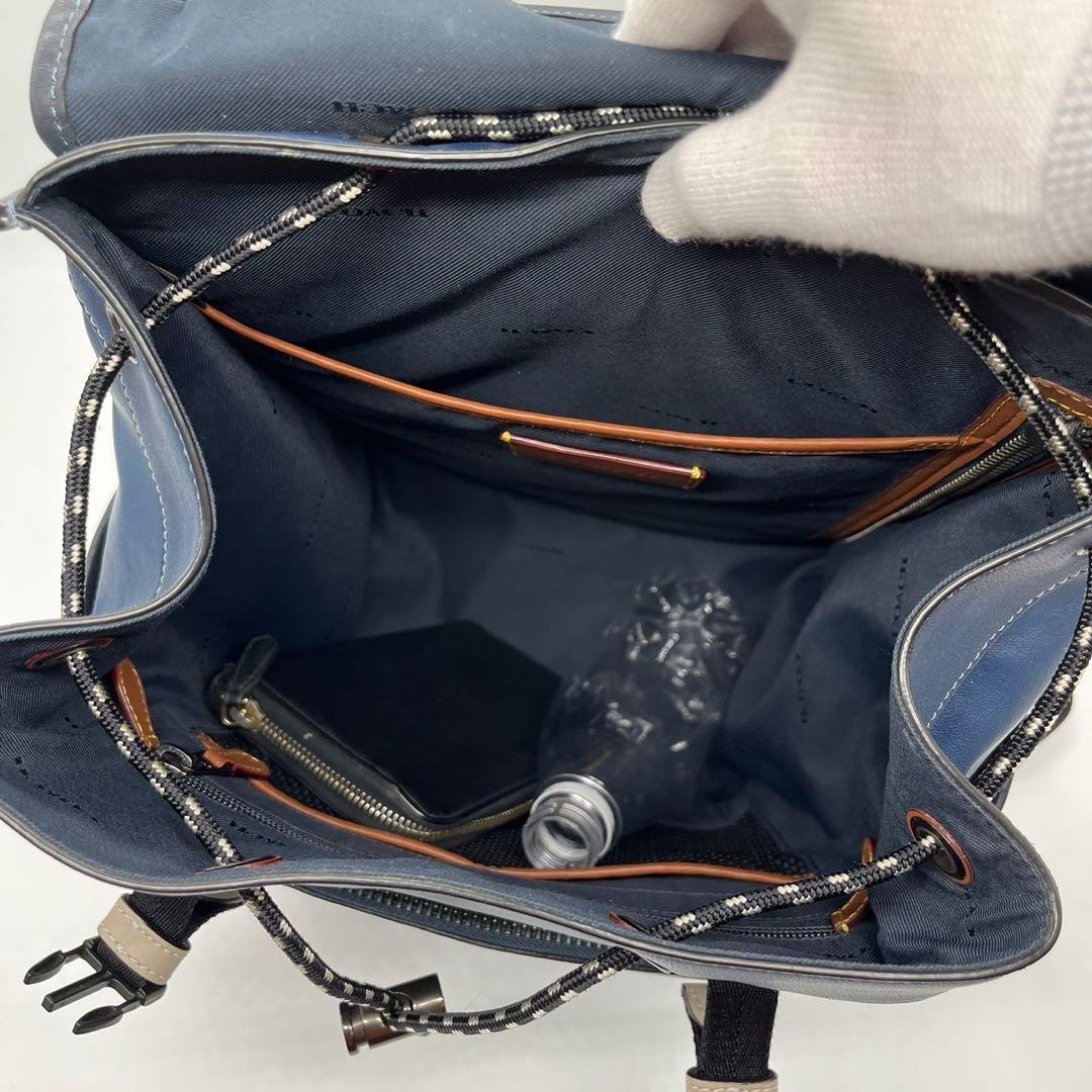 極美品✨COACH リーグ フラップ バックパック リュックサック ネイビー