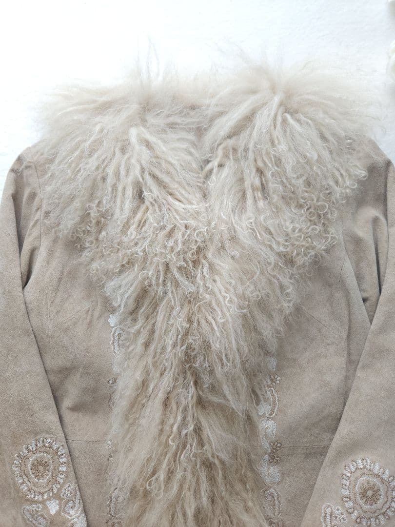 MaxMara MARINARINALDI 美品 高級ラムスキンファーコート